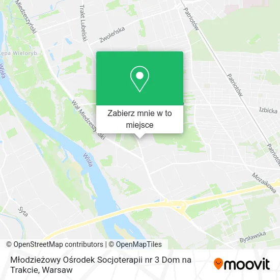 Mapa Młodzieżowy Ośrodek Socjoterapii nr 3 Dom na Trakcie