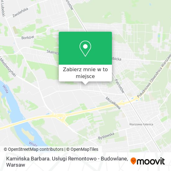 Mapa Kamińska Barbara. Usługi Remontowo - Budowlane