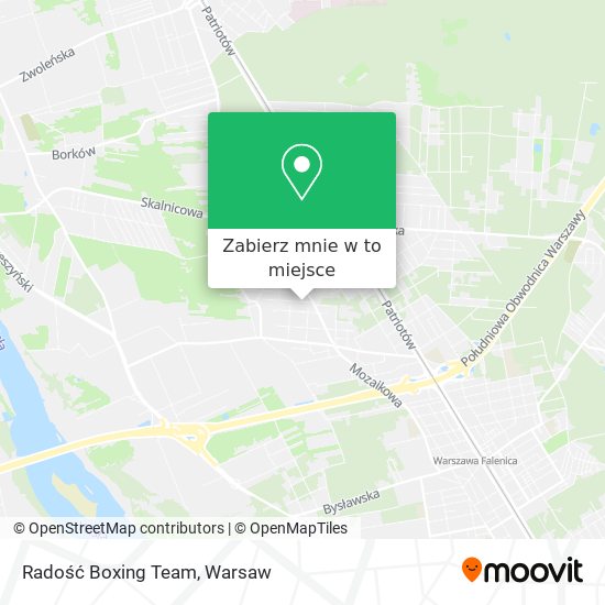 Mapa Radość Boxing Team