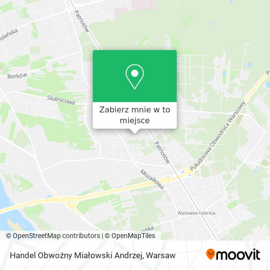 Mapa Handel Obwoźny Miałowski Andrzej