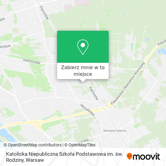 Mapa Katolicka Niepubliczna Szkoła Podstawowa im. św. Rodziny