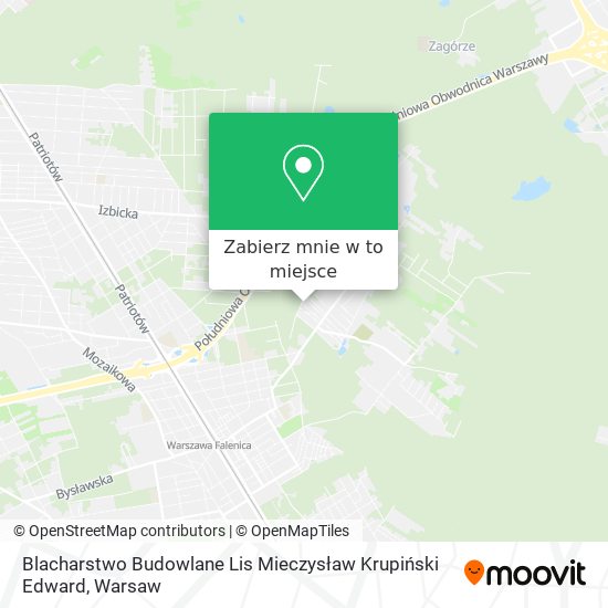 Mapa Blacharstwo Budowlane Lis Mieczysław Krupiński Edward