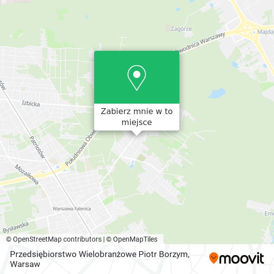 Mapa Przedsiębiorstwo Wielobranżowe Piotr Borzym