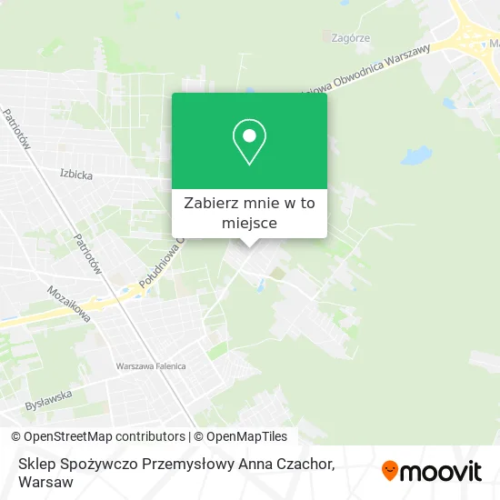 Mapa Sklep Spożywczo Przemysłowy Anna Czachor