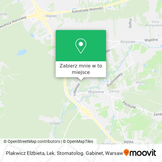 Mapa Plakwicz Elżbieta, Lek. Stomatolog. Gabinet