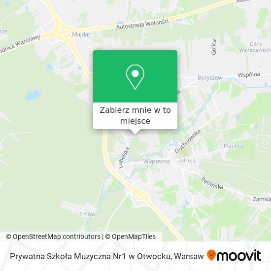 Mapa Prywatna Szkoła Muzyczna Nr1 w Otwocku