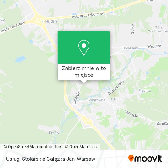 Mapa Usługi Stolarskie Gałązka Jan