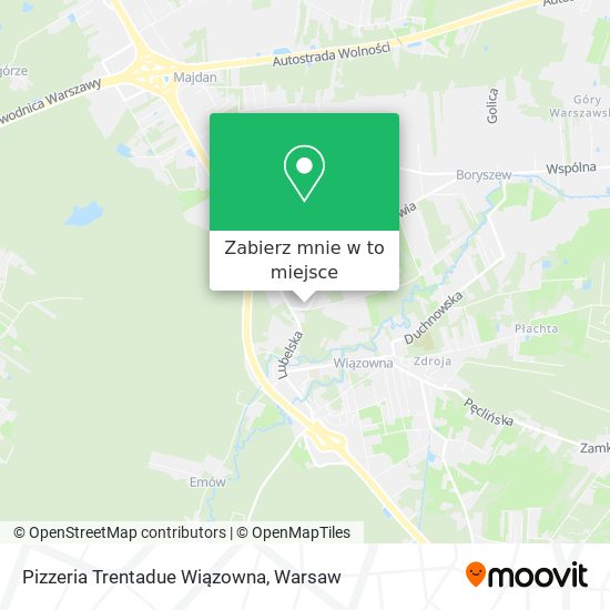 Mapa Pizzeria Trentadue Wiązowna