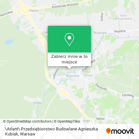 Mapa \Atlant\ Przedsiębiorstwo Budowlane Agnieszka Kubiak