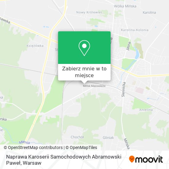 Mapa Naprawa Karoserii Samochodowych Abramowski Paweł