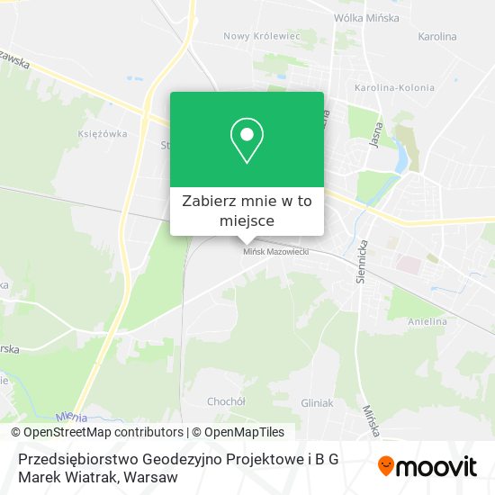 Mapa Przedsiębiorstwo Geodezyjno Projektowe i B G Marek Wiatrak