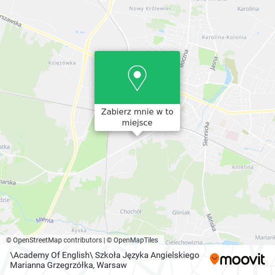 Mapa \Academy Of English\ Szkoła Języka Angielskiego Marianna Grzegrzółka