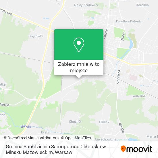 Mapa Gminna Spółdzielnia Samopomoc Chłopska w Mińsku Mazowieckim