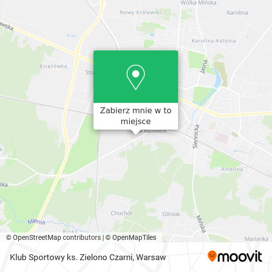 Mapa Klub Sportowy ks. Zielono Czarni