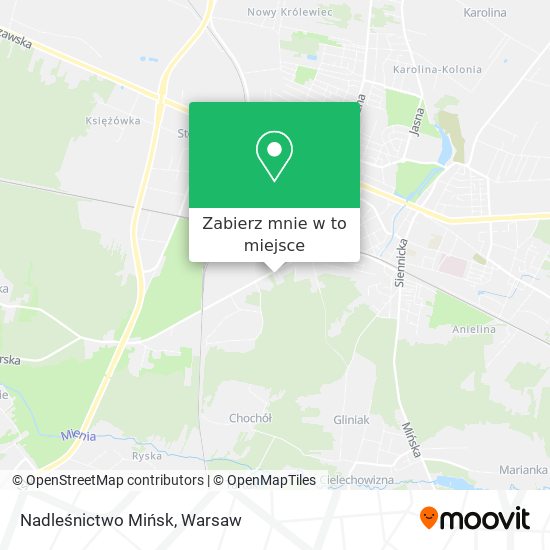 Mapa Nadleśnictwo Mińsk