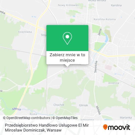 Mapa Przedsiębiorstwo Handlowo Usługowe El Mir Mirosław Dominiczak