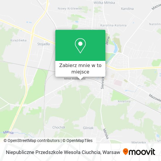 Mapa Niepubliczne Przedszkole Wesoła Ciuchcia