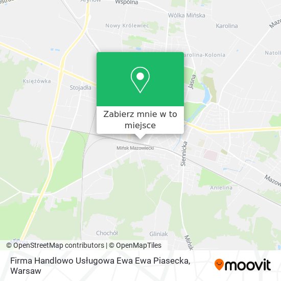 Mapa Firma Handlowo Usługowa Ewa Ewa Piasecka