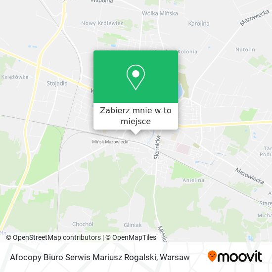 Mapa Afocopy Biuro Serwis Mariusz Rogalski