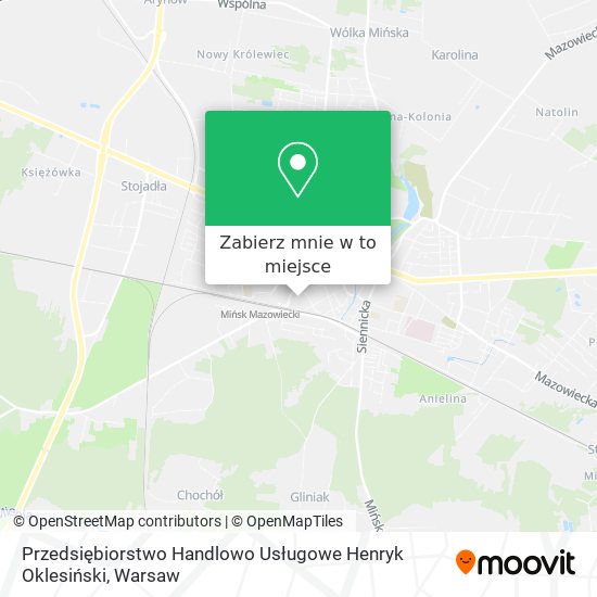 Mapa Przedsiębiorstwo Handlowo Usługowe Henryk Oklesiński