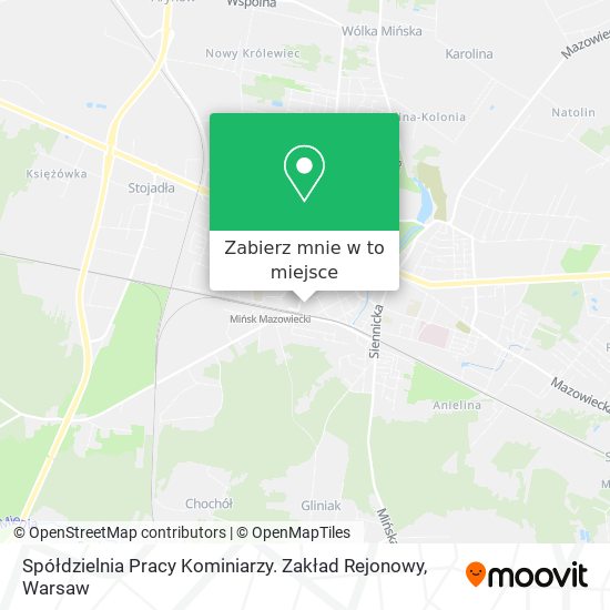 Mapa Spółdzielnia Pracy Kominiarzy. Zakład Rejonowy