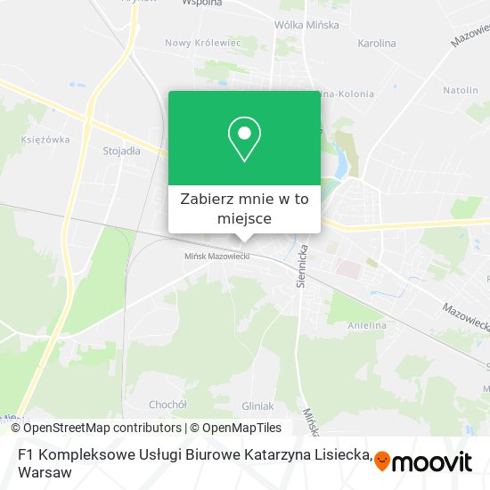 Mapa F1 Kompleksowe Usługi Biurowe Katarzyna Lisiecka