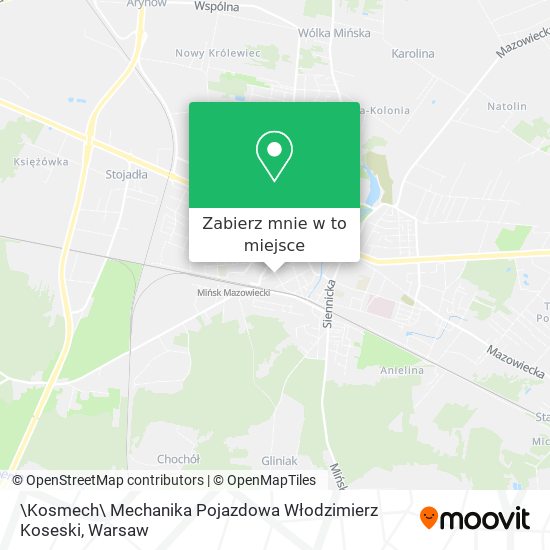 Mapa \Kosmech\ Mechanika Pojazdowa Włodzimierz Koseski