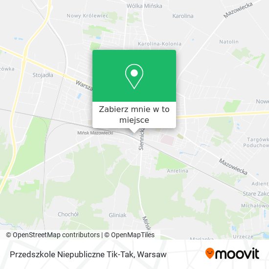 Mapa Przedszkole Niepubliczne Tik-Tak