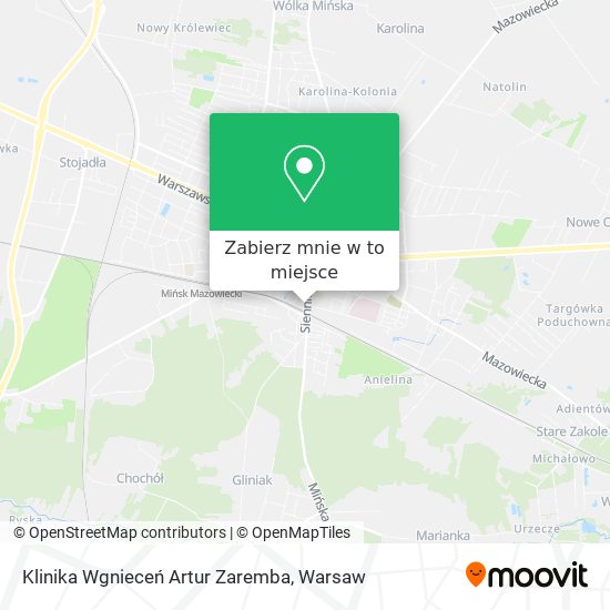 Mapa Klinika Wgnieceń Artur Zaremba