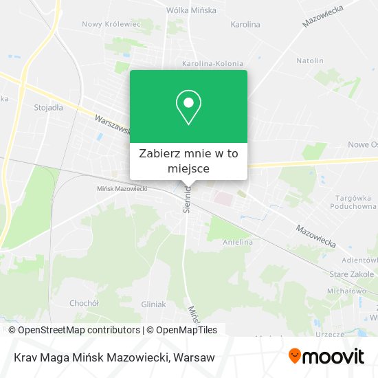 Mapa Krav Maga Mińsk Mazowiecki