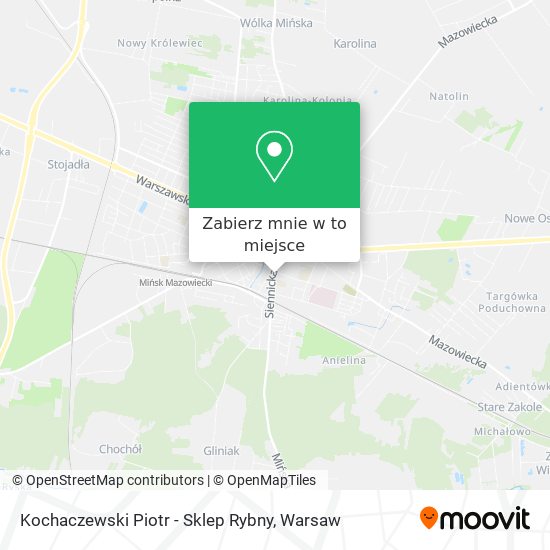 Mapa Kochaczewski Piotr - Sklep Rybny