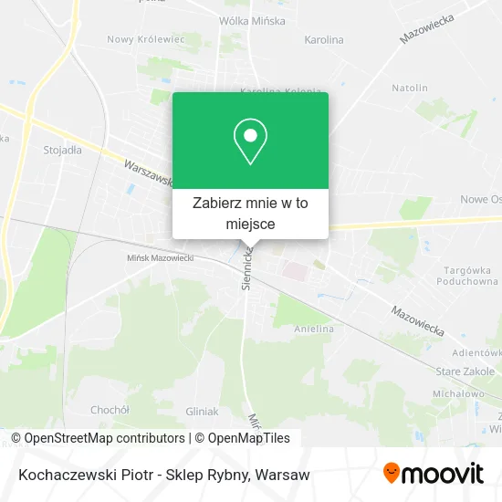 Mapa Kochaczewski Piotr - Sklep Rybny