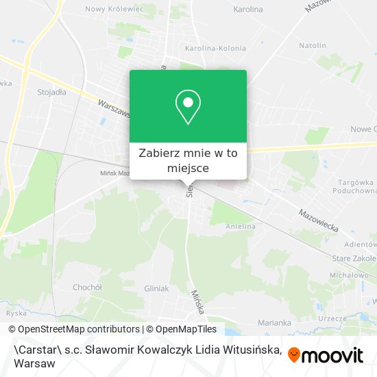 Mapa \Carstar\ s.c. Sławomir Kowalczyk Lidia Witusińska