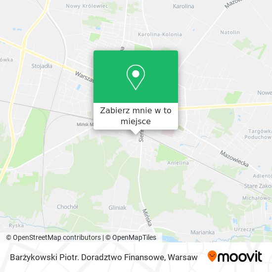 Mapa Barżykowski Piotr. Doradztwo Finansowe