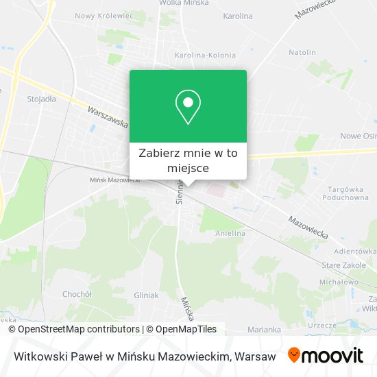 Mapa Witkowski Paweł w Mińsku Mazowieckim