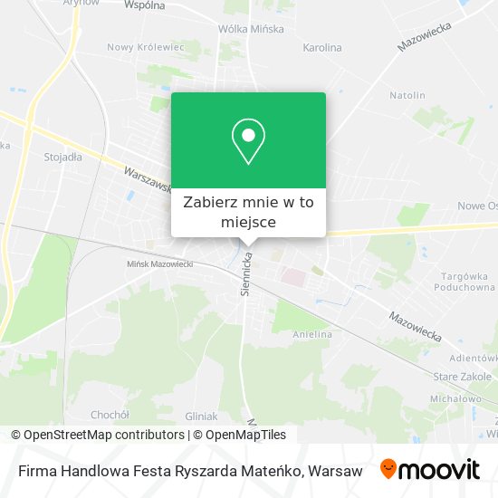 Mapa Firma Handlowa Festa Ryszarda Mateńko