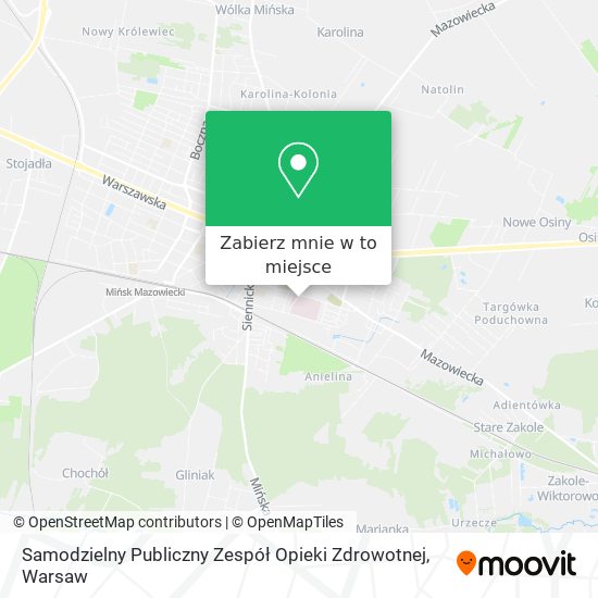 Mapa Samodzielny Publiczny Zespół Opieki Zdrowotnej