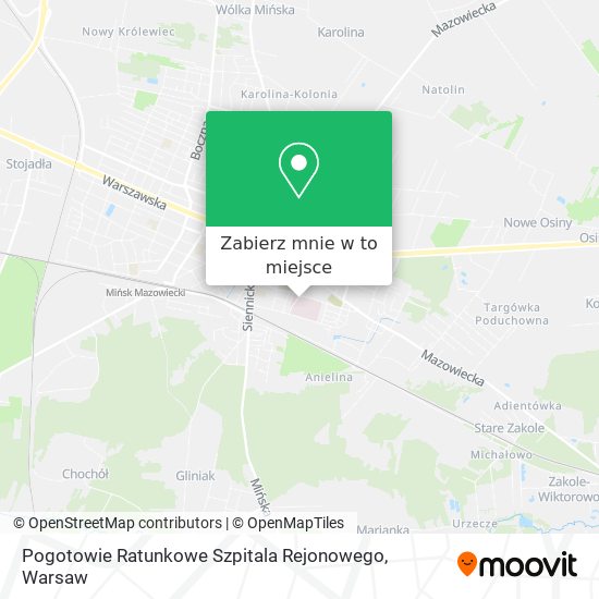 Mapa Pogotowie Ratunkowe Szpitala Rejonowego