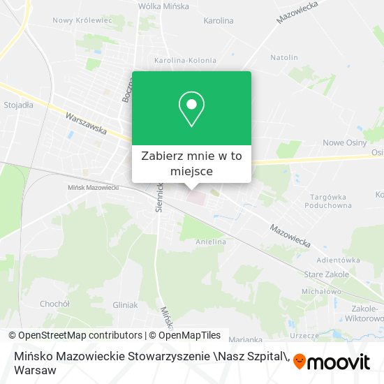 Mapa Mińsko Mazowieckie Stowarzyszenie \Nasz Szpital\