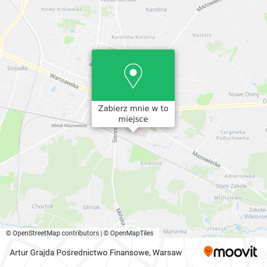 Mapa Artur Grajda Pośrednictwo Finansowe