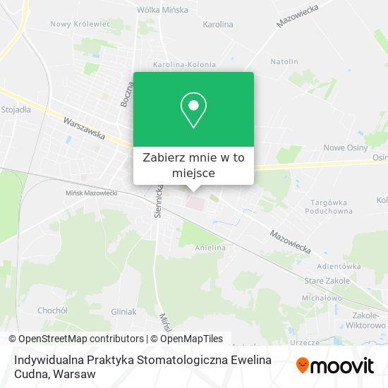 Mapa Indywidualna Praktyka Stomatologiczna Ewelina Cudna