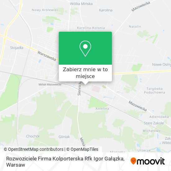 Mapa Rozwoziciele Firma Kolporterska Rfk Igor Gałązka