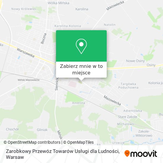 Mapa Zarobkowy Przewóz Towarów Usługi dla Ludności