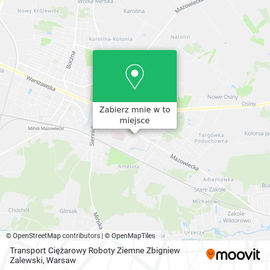 Mapa Transport Ciężarowy Roboty Ziemne Zbigniew Zalewski