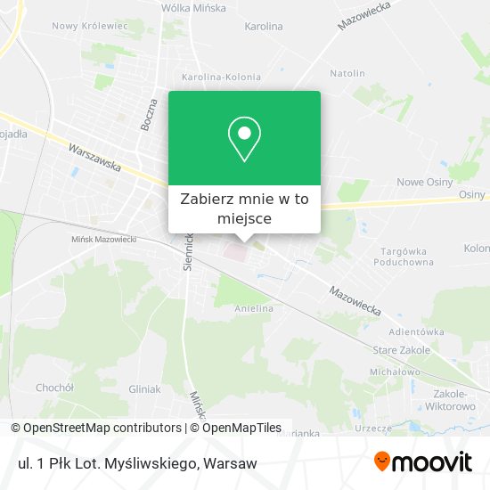 Mapa ul. 1 Płk Lot. Myśliwskiego