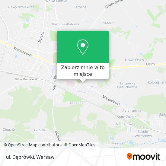 Mapa ul. Dąbrówki