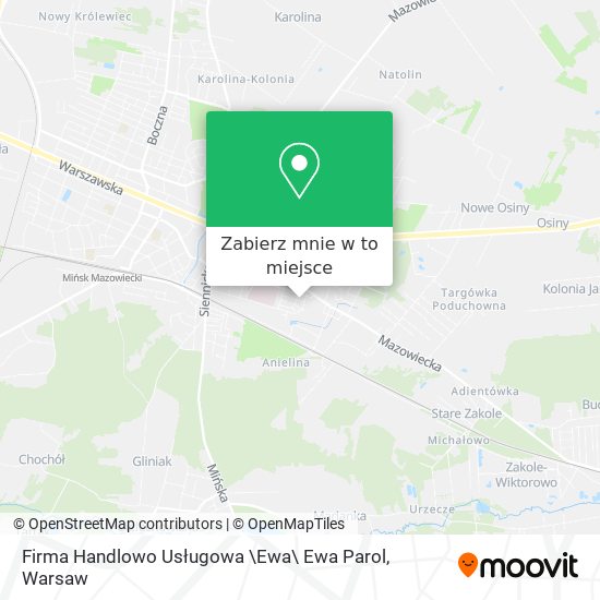 Mapa Firma Handlowo Usługowa \Ewa\ Ewa Parol