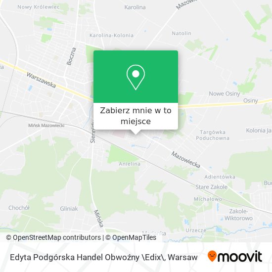 Mapa Edyta Podgórska Handel Obwoźny \Edix\