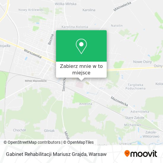 Mapa Gabinet Rehabilitacji Mariusz Grajda