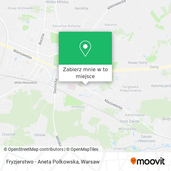 Mapa Fryzjerstwo - Aneta Polkowska